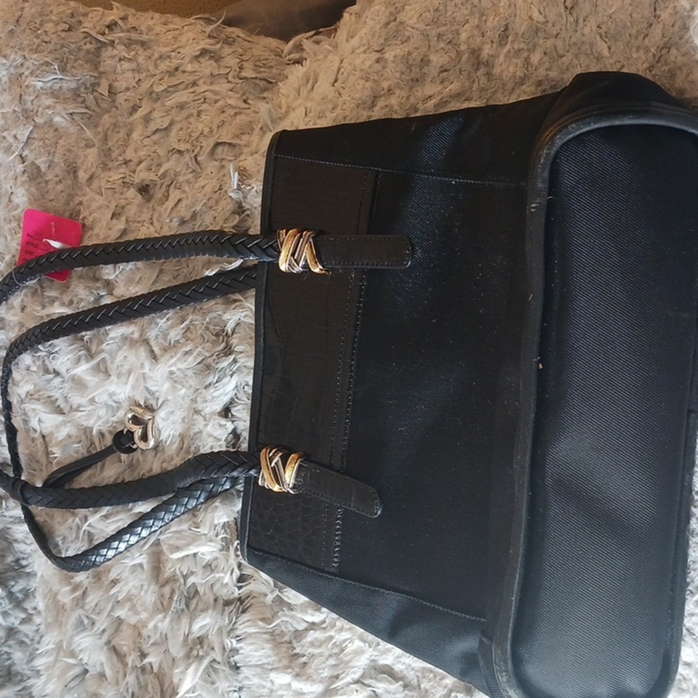 Brighton Black Tote with Heart Charm